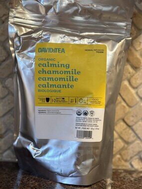 3 bags of David’s Tea – 2 Chamomile, 1 Frozen Raspberry